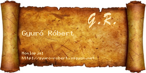 Gyuró Róbert névjegykártya